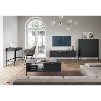 Obývací stěna Obývací sestava Nova - černá/zlatá