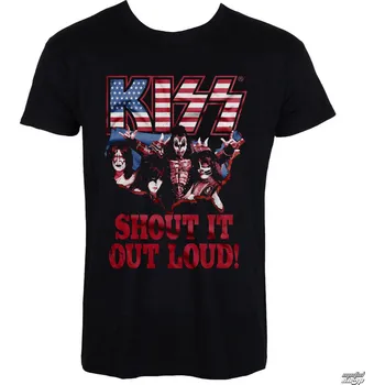 Pánské tričko Tričko metal pánské Kiss - Shout It Out Loud - HYBRIS - ER-1-KISS002-H68-4-BK - M