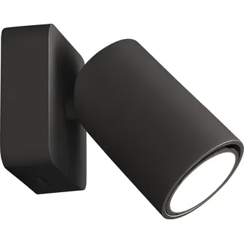 Nástěnné svítidlo Mantra 6714 Sal, černé nástěnné svítidlo s vypínačem 1xGU10, 8x8cm