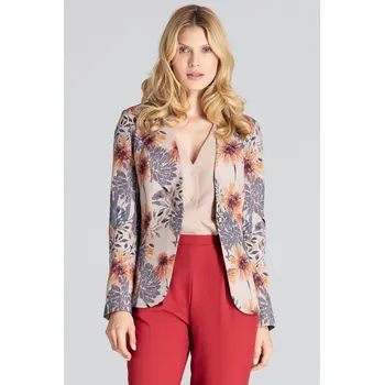 Dámské sako Sako s květinovým vzorem M678 Pattern 108 Velikost: S