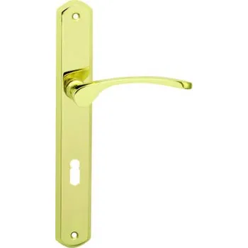 Dveřní kování Cobra dveřní kování LAURA (mosaz lesk) Provedení: BB (klika/klika, dózický klíč), Rozteč: 72 mm