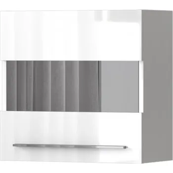 Koupelnový nábytek Závěsná skříňka s prosklením Tiana - bílá