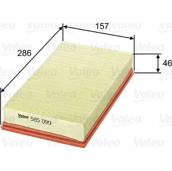 Vzduchový filtr Vzduchový filtr VALEO 585099