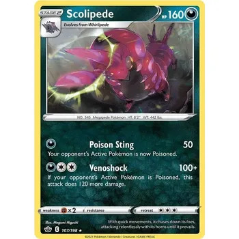 Sběratelská karetní hra Scolipede 107/198 - Chilling Reign Typ karty: Non-Holo