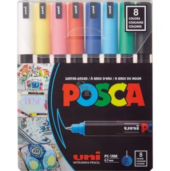 Sada popisovačů Posca PC-1MR 8 ks 0,7 mm mix základních barev P153544841