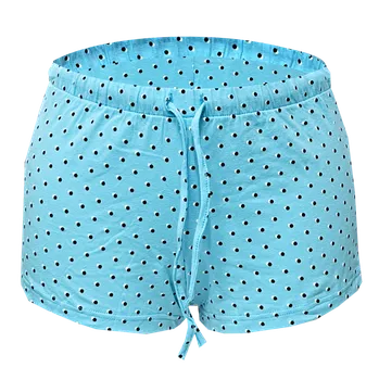 Kalhotky Dámské bavlněné spací šortečky se šňůrkou v pase Barva: Tyrkysová, Velikost: XL