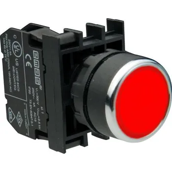 Stykač EMAS Tlačítko B100DK pr.22 červená B100DK