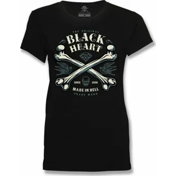 Dámské tričko tričko street dámské - BONES - BLACK HEART - 9550 - L