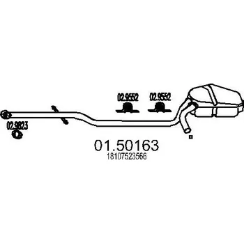 Auto-moto Střední tlumič výfuku MTS 01.50163