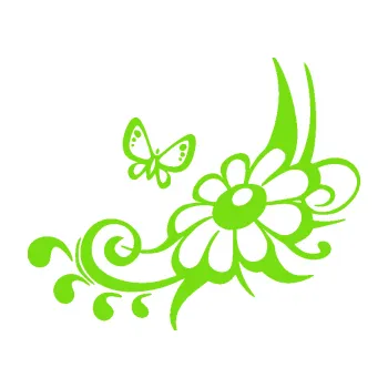 Samolepící dekorace Květina dekor 029 levá (04 - zelená kawasaki) SAMOLEPKA NA AUTO, NÁLEPKA, FÓLIE, POLEP, TUNING, VLASTNÍ TEXT, TISK, AUTOSAMOLEPKY.cz, POLEPY, OBRÁZEK, LOGO, 3D STICKERS