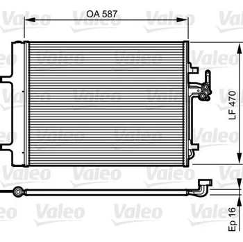 Klimatizace automobilu Kondenzátor, klimatizace VALEO 814184