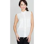 Dámská halenka bez rukávů ve smetanové barvě K363 Velikost: L