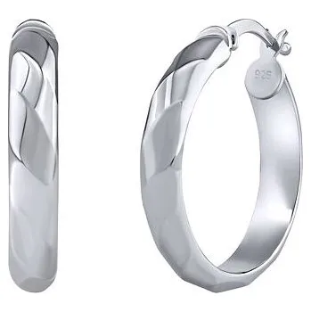 Náušnice Stříbrné náušnice kruhy Leia broušené QR033E-20