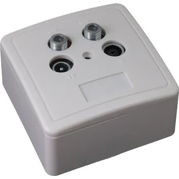 Elektrická zásuvka AXING SSD4-00 RTV/2XSAT TERMINÁLOVÁ ZÁSUVKA