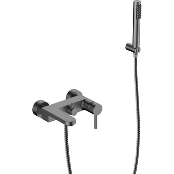 Vodovodní baterie Besco Decco vanová baterie se sprchou, grafit