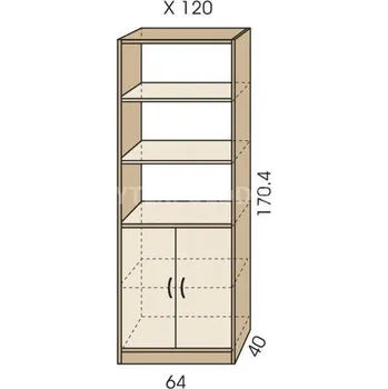 Šatní skříň Kombinovaná skříň JIM 5 X 120