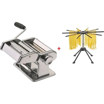 Strojek na těstoviny Strojek na těstoviny PASTA PERFETTA + Stojánek na sušení těstovin DIVERSO - GEFU (PASTA SET Strojek na těstoviny ATLASKA 150 + Stojánek na sušení těstovin DIVERSO - GEFU)