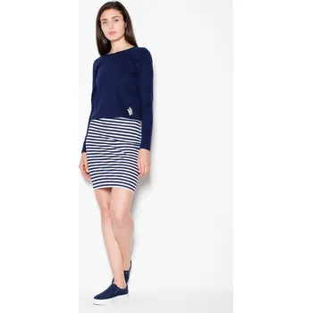 Dámské šaty Tmavě modré dvoudílné šaty VT065 Navy Velikost: M