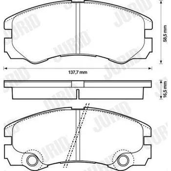 Brzdová destička Sada brzdových destiček, kotoučová brzda JURID 573066J