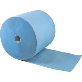 Utěrka Modrá papírová třívrstvá průmyslová čisticí utěrka - délka 38 cm, šířka 34 cm - 1000 útržků