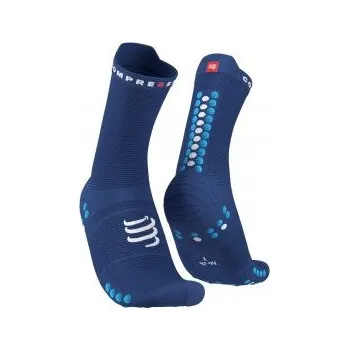 Běžecké oblečení COMPRESSPORT PRO RACING SOCKS V4.0 RUN HIGH sodalite/fluo blue T1 podkolenky + DÁREK DLE VÝBĚRU!