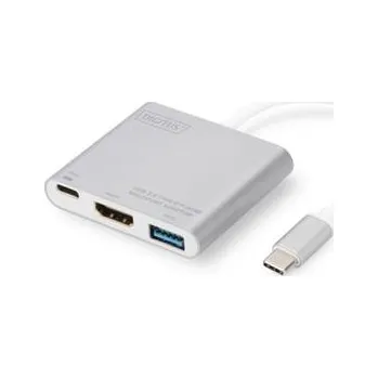 USB hub DIGITUS USB Type-C Multi Adaptér 4K 30 Hz HDMI 1 Port USB C pro PD 61W a Data, 1 USB 3.0 port Chipset VL102 / PS176 / V