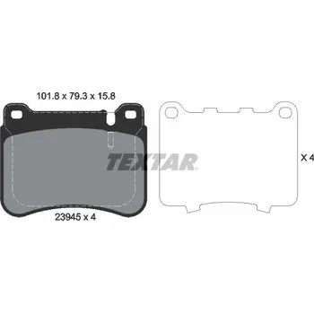 Brzdová destička Sada brzdových destiček, kotoučová brzda TEXTAR 2394501