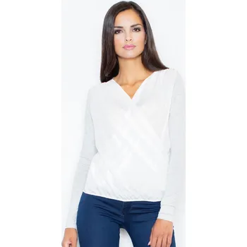 Dámská halenka se světle šedými rukávy M375 Light grey Velikost: S