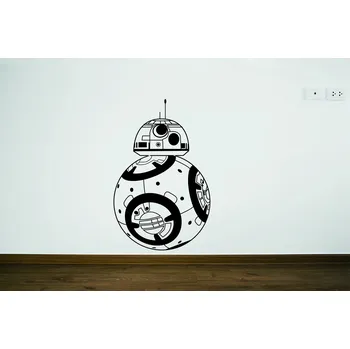 Samolepící dekorace Lepy.cz Samolepka na zeď BB8 Star Wars Velikost (šířka x výška): 76x120cm, Barevná varianta: Pastelová oranžová