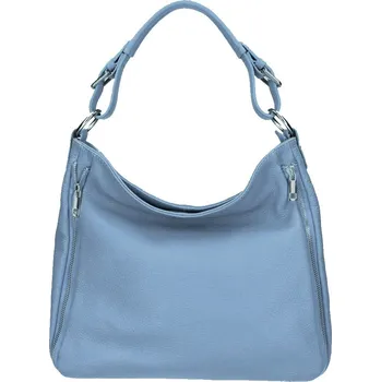 Kabelka Dámská kožená kabelka do ruky i přes rameno ITALY AA0735 - světle modrá
