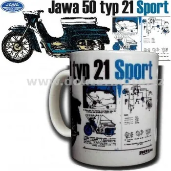 Hrnek s potiskem motocyklu (Jawa 50 typ 21 sport)