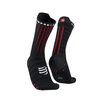 Běžecké oblečení COMPRESSPORT AERO SOCKS black/red T4 podkolenky + DÁREK DLE VÝBĚRU!