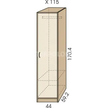Šatní skříň Šatní skříň JIM 5 X 115