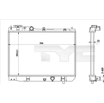 Chladič motoru Chladič, chlazení motoru TYC 720-0001-R