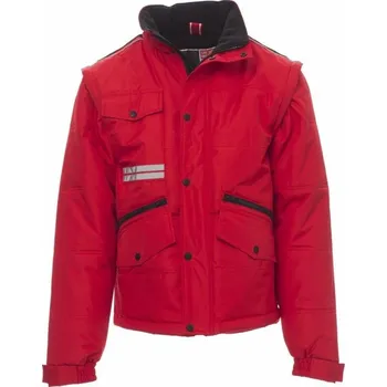 Pánská softshellová bunda PAYPER FIGHTER 2.0 bunda odepínací rukávy - červená 5XL