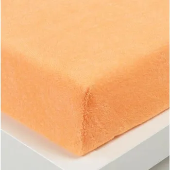 Prostěradlo Froté meruňkové prostěradlo David dvoulůžko 160x200 cm Barva: Meruňková, rozměr: 160x200cm