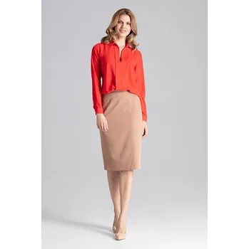 Dámská košile Červená elegantní košile M621 Velikost: S