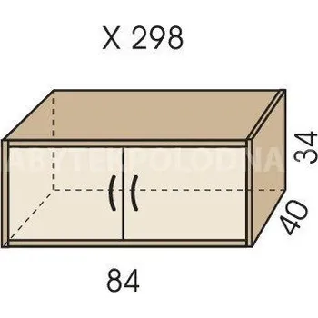 Šatní skříň Nástavec na skříň JIM 5 X 298