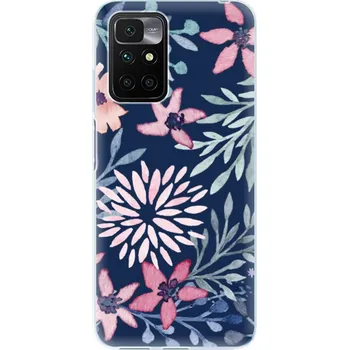 Odolné silikonové pouzdro iSaprio - Leaves on Blue - Xiaomi Redmi 10