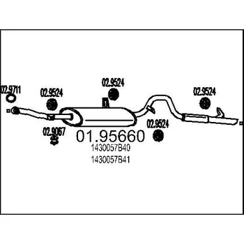Auto-moto Zadní tlumič výfuku MTS 01.95660
