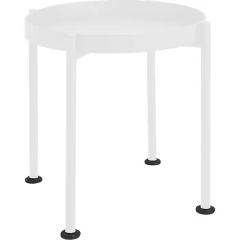 Toaletní stolek Nordic Design Bílý kovový odkládací stolek Nollan 40 cm II.