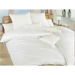 Prodloužené povlečení krep UNI 140x220, 70x90 cm Bílé, zipový uzávěr 86221/Z/001