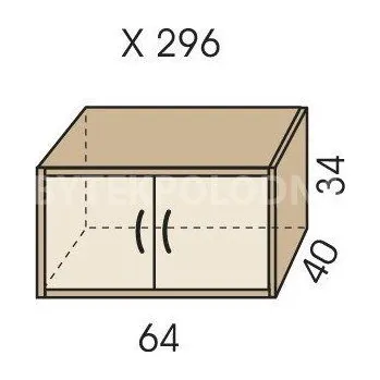 Šatní skříň Nástavec na skříň JIM 5 X 296