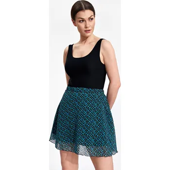 Dámská sukně Tmavě zelená sukně s drobnými květy M878 Pattern 133 Velikost: XL