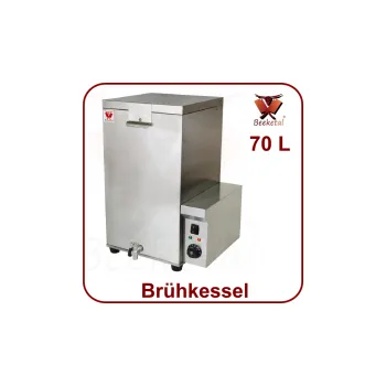 Elektrický pařící kotel na spařování drůbeže BEEKETAL GBA70 na 70 litrů vody