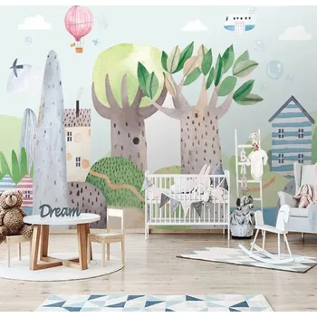 Fototapeta Solution Media 3D tapety - Akvarel krajina MU4181 1 - Voděodolné plátno - Textilní tapeta omyvatelná - 250g/m2