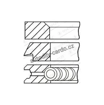 Blok motoru Sada pístních kroužků GOETZE 08-215300-10
