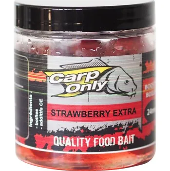 Boilies CARP-ONLY Dipovaný boilies Carp Only Strawberry Extra 250ml Varianta: Strawberry Extra Dipovaný Boilies 24mm 250ml