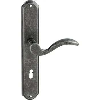 Dveřní kování MP KOVÁNÍ FO - PAPERINO Provedení: PZ (vložkový zámek), Povrch: OGA - Antik šedá, Rozteč: 72 mm