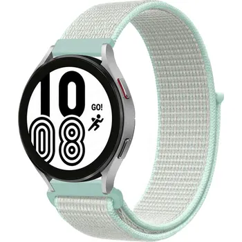 Příslušenství k chytrým hodinkám Nylonový provlékací sportovní řemínek 20mm pro Samsung / Huawei / Xiaomi / Garmin Barva: Světle zelená/bílá, Typ: 38